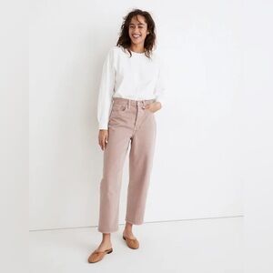 Madewell Garment Dyed Ballon Jeans Vintage Petal Pink Size 29